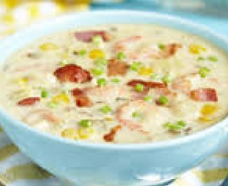 Sopa de Batata com Bacon e Milho
