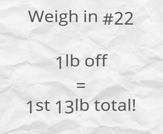 Slimming World weigh in #22 - the one where I don't quite make it...