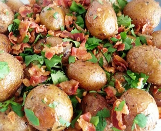 Bacon, Onion, and Herb Roasted Baby Potatoes