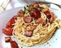 Špagety s krémovou omáčkou z Lučiny