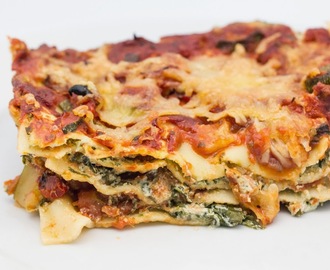 Vegetable Lasagna with Spinach Ricotta Cheese Sauce