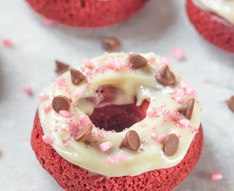 Red Velvet Doughnuts with Cream Cheese Frosting