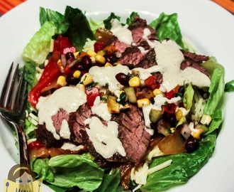 Southwestern Beef Salad with Creamy Peppercorn Vinaigrette