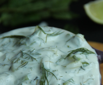 Tzatziki dip: Dill, Mint and Cucumber yogurt dip