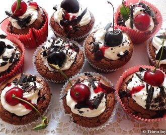 Fekete-erdő cupcake