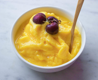 Super simpel vegan mango ijs