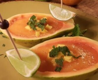 Papaya mango soep; Koude soep voor mooie zomerdagen