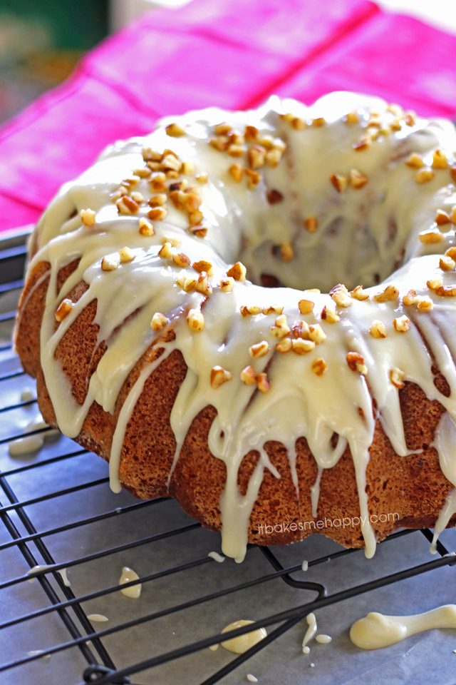 Banana Nut Cake with Maple Cream Cheese Frosting