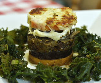 Chestnut Veggie Stack with Wilted Garlic Kale