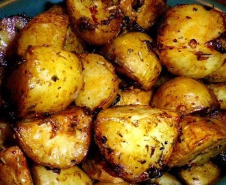 Balsamvinäger rostad potatis