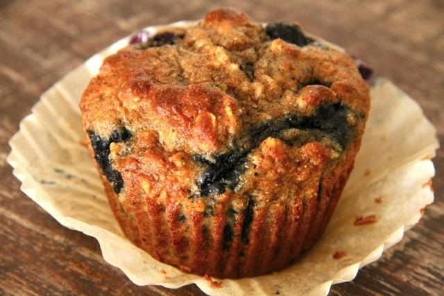 . blueberry banana breakfast muffins .