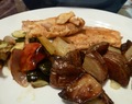 Cajun trout with roasted vegetables