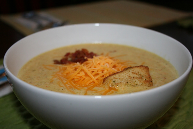 Broccoli Cheddar Soup, Quick and Easy