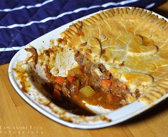 Gluten Free Beef brisket, carrot and celery pie - with a delicious pastry top