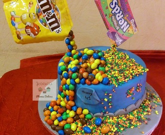 gâteau arc en ciel gravity et bonbon/cake rainbow gravity candy
