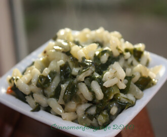 Risotto agli spinaci, noce moscata e formaggio