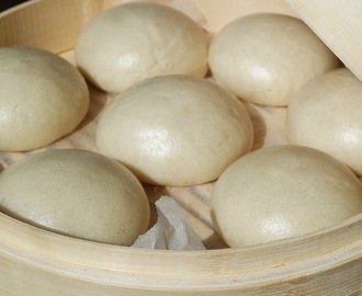 Chinese Mantou 馒头, gestoomde bapao broodjes