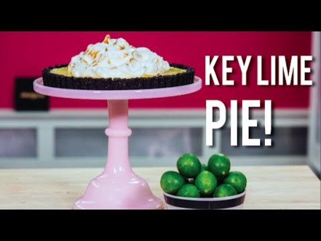 How To Make simple and sweet KEY LIME PIE with a CHOCOLATE CRUMBLE crust!