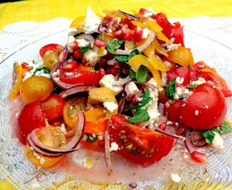 Tomaten en granaatappelsalade van Ottolenghi