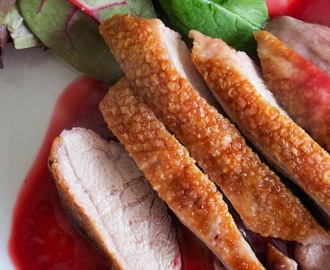Roasted Duck Breasts with Raspberry and Orange Sauce