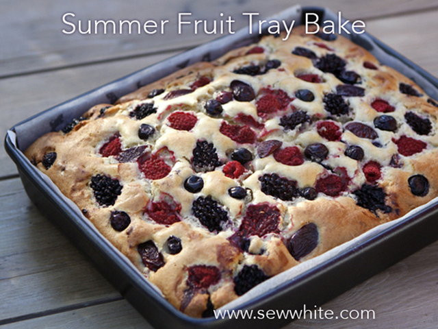 Summer Fruit Cake Tray Bake