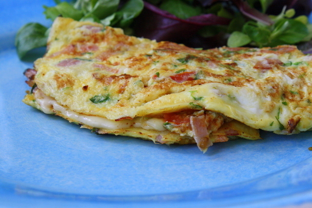 Dagens lunch – ostfylld omelett