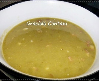 Sopa cremosa de ervilha, de Graciele Contani