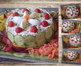 Salades van zalm,tonijn of huzaren + opmaak voorbeelden