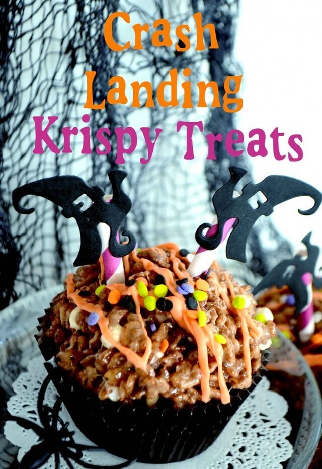 Crash Landing Krispie Treats~Quick and Easy Halloween Treat!!!