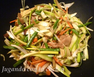 Wok oriental de verduras