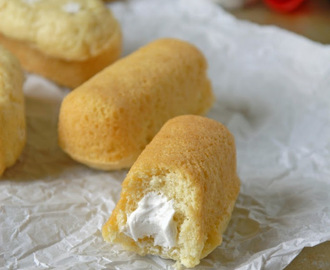 Homemade Twinkies with Coconut Whipped Cream Filling