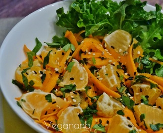 Salada de Cenoura com Laranja e Gergelim