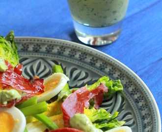 Salad with Avocado Green Goddess Dressing