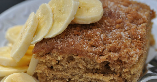 Receita de bolo de banana com farinha de rosca e açúcar mascavo