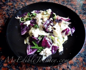 Cabbage and Kale with Honey and Feta