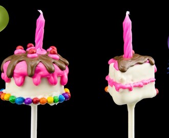 Birthday Cake Pops from Cookies Cupcakes and Cardio