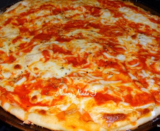 Pizza massa de batata com fermento natural