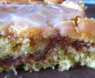 Honey Bun Cake- warm, brown sugar, and cinnamon flavor. . . perfect for breakfast on Christmas morning or anytime!
