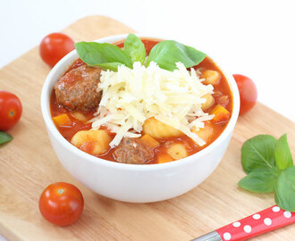 Slow Cooker Italian Meatball & Gnocchi Soup
