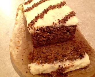 Gluten-free carrot cakes with white chocolate & cream cheese icing