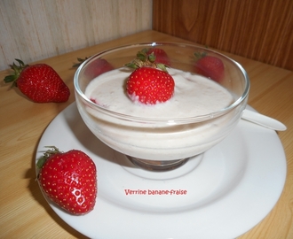 Verrine banane-fraise