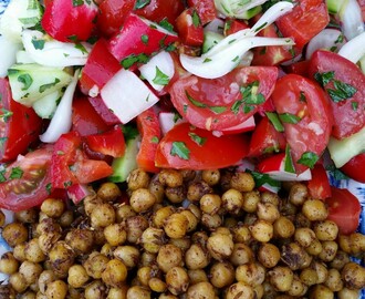 Salade de pois chiches épicés et légumes de Yotam Ottolenghi