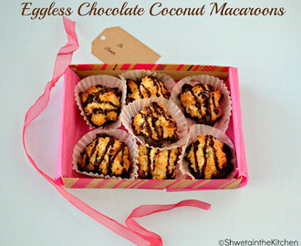Eggless Chocolate Coconut Macaroons