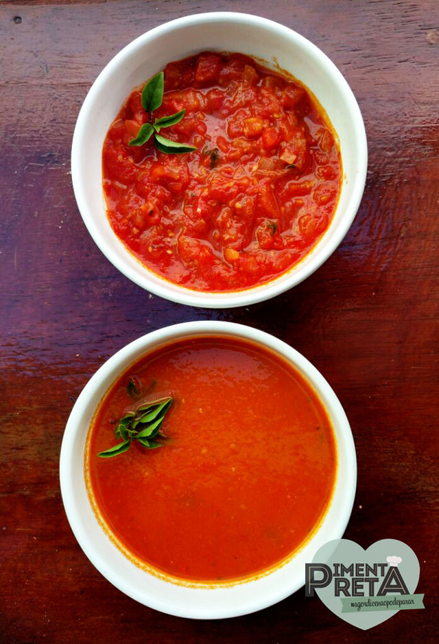 Dois molhos de tomate supimpas