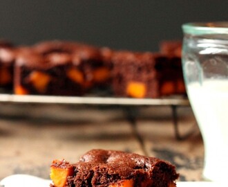 Coconut Oil Brownies with Maple Roasted Sweet Potato