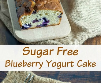 Sugar Free Blueberry Yogurt Cake