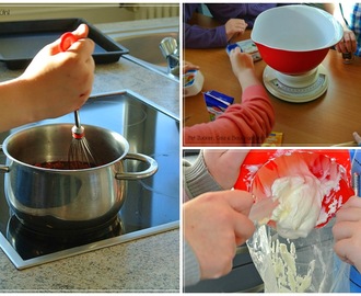Kinder in der Küche: Cheesecake Cream mit Zimtkirschen und Spekulatius