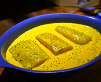 Recept Torskrygg i fantastisk sås! Yellow fish! Heja Sverige!