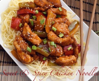 Sweet And Spicy Chicken Noodles