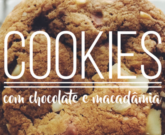 cookies com chocolate e macadâmia